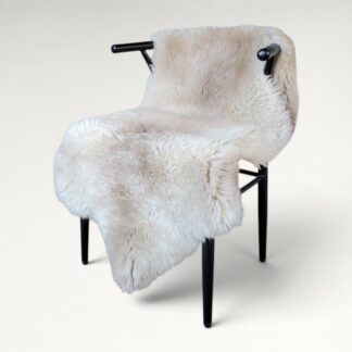 Rare German Sheepskin Soft Natural Tan Throw 53″ × 34″