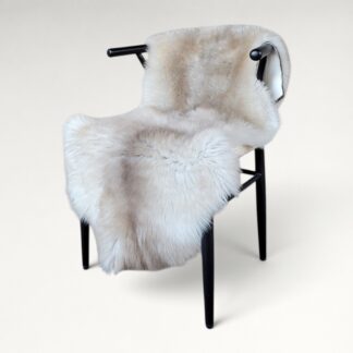Rare German Sheepskin Natural Gray Supple Throw 47″ × 30″