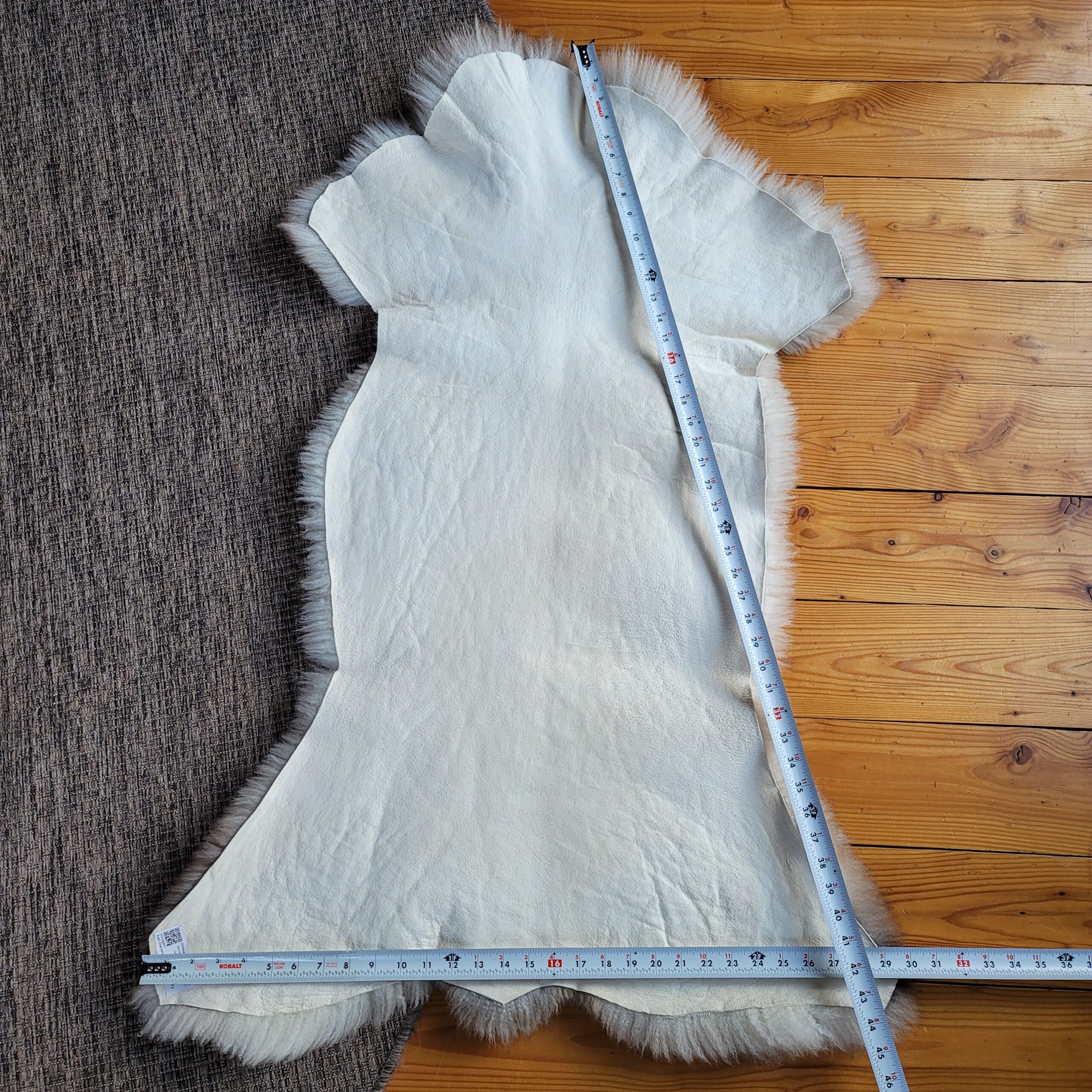 Rare German Sheepskin Brown, Cream & Tan Natural Wool 45″ × 30″ - Image 5