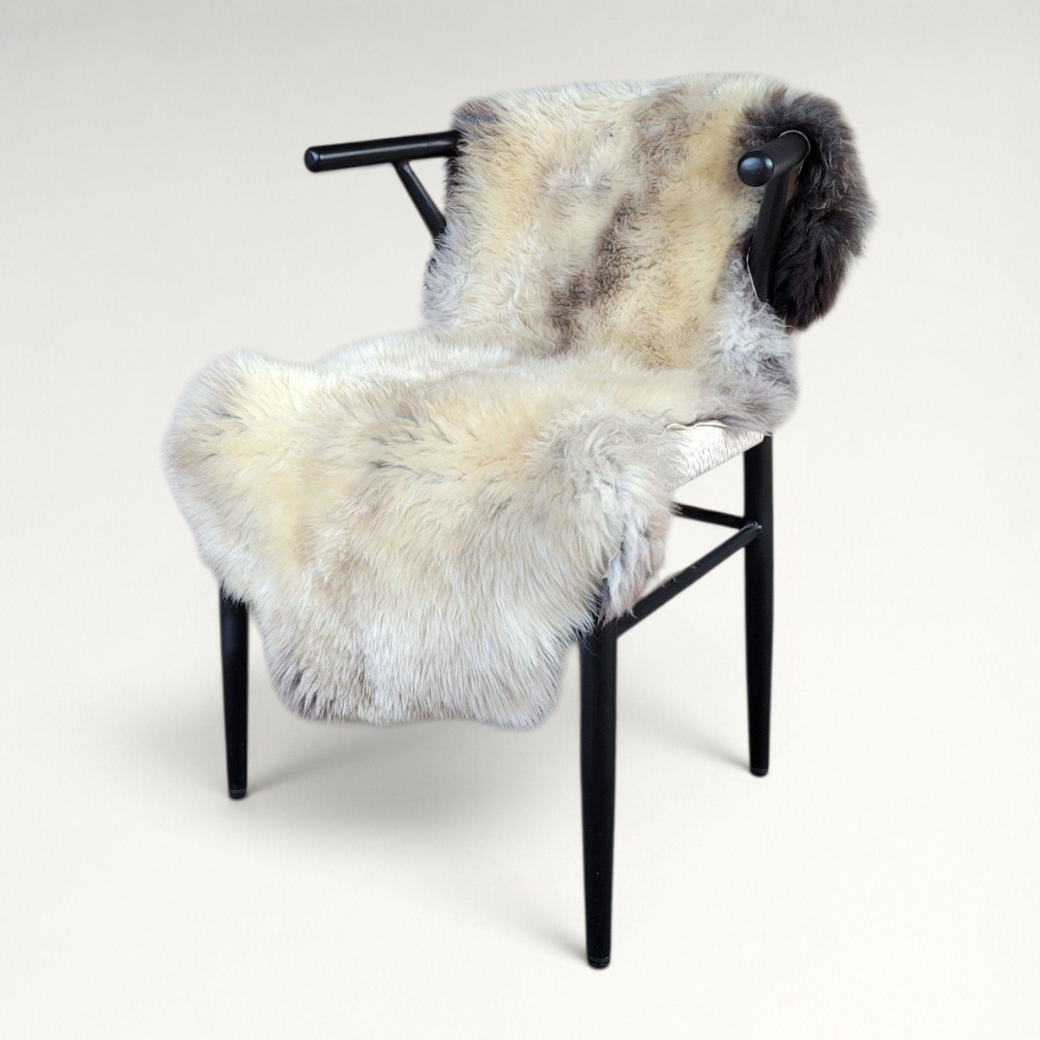 Rare German Sheepskin Narrow-Profile Rustic Hide 46″ × 30″