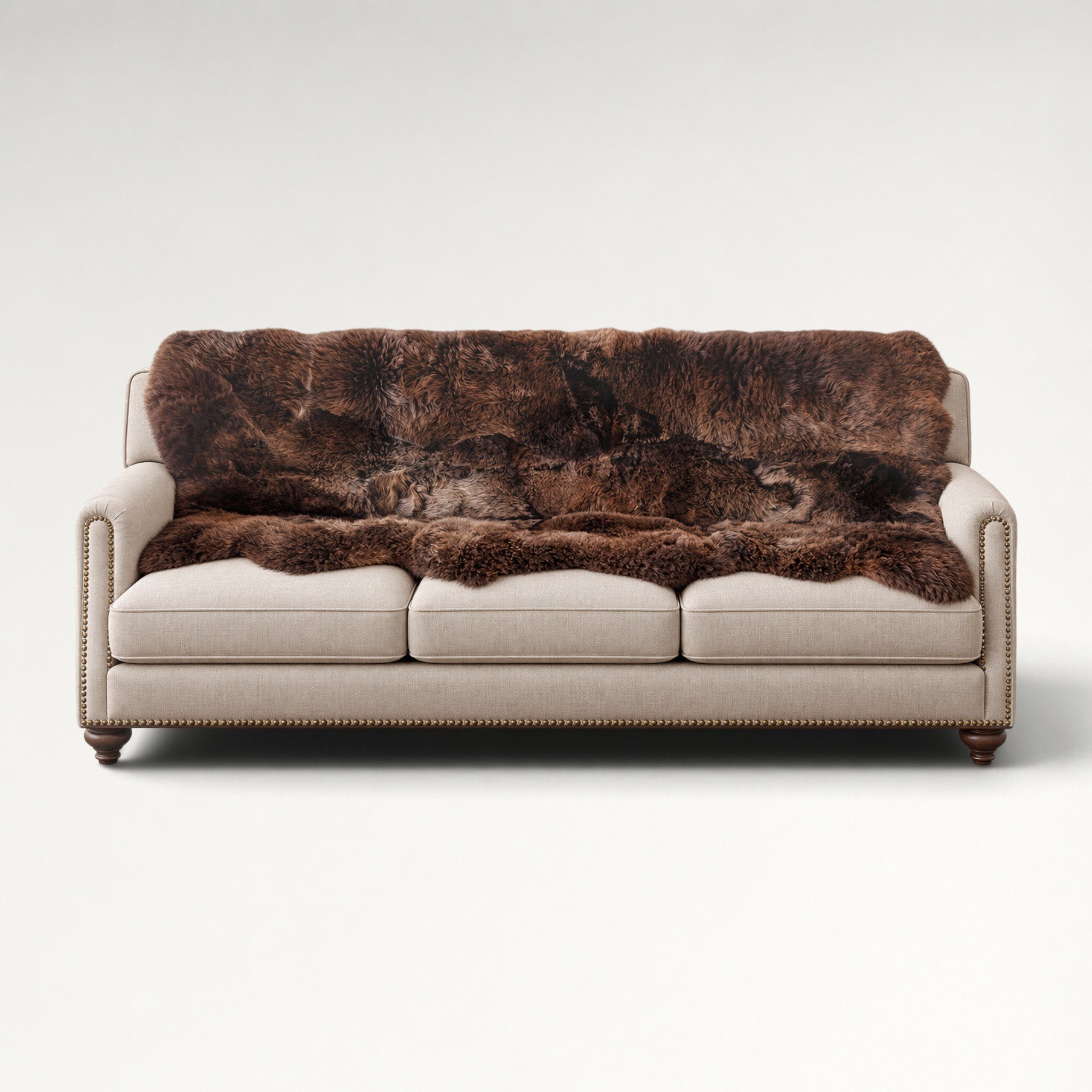 Premium Natural Brown British Rare-Breed Multi-Hide Sheepskin