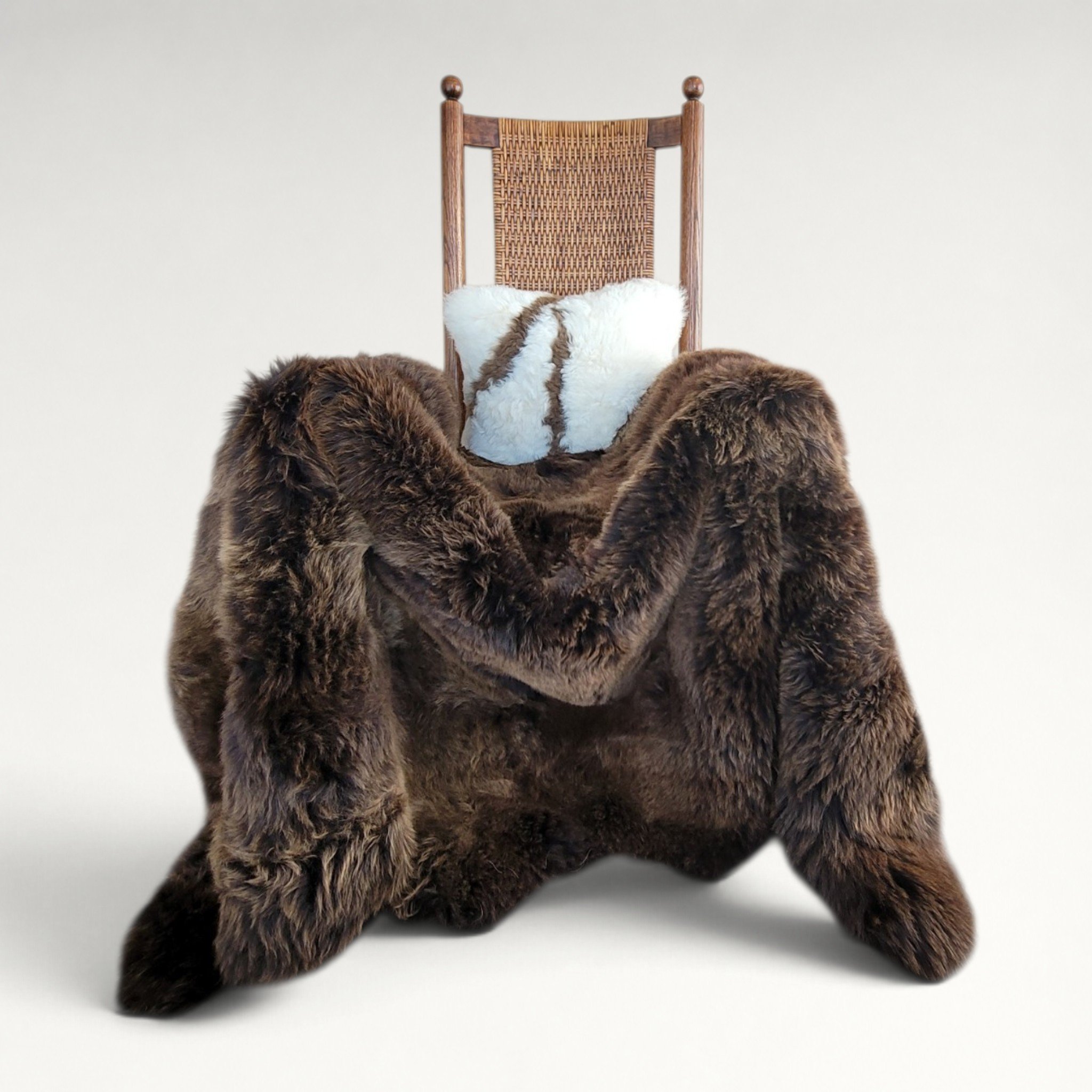Premium Natural Brown British Rare-Breed Multi-Hide Sheepskin - Image 3