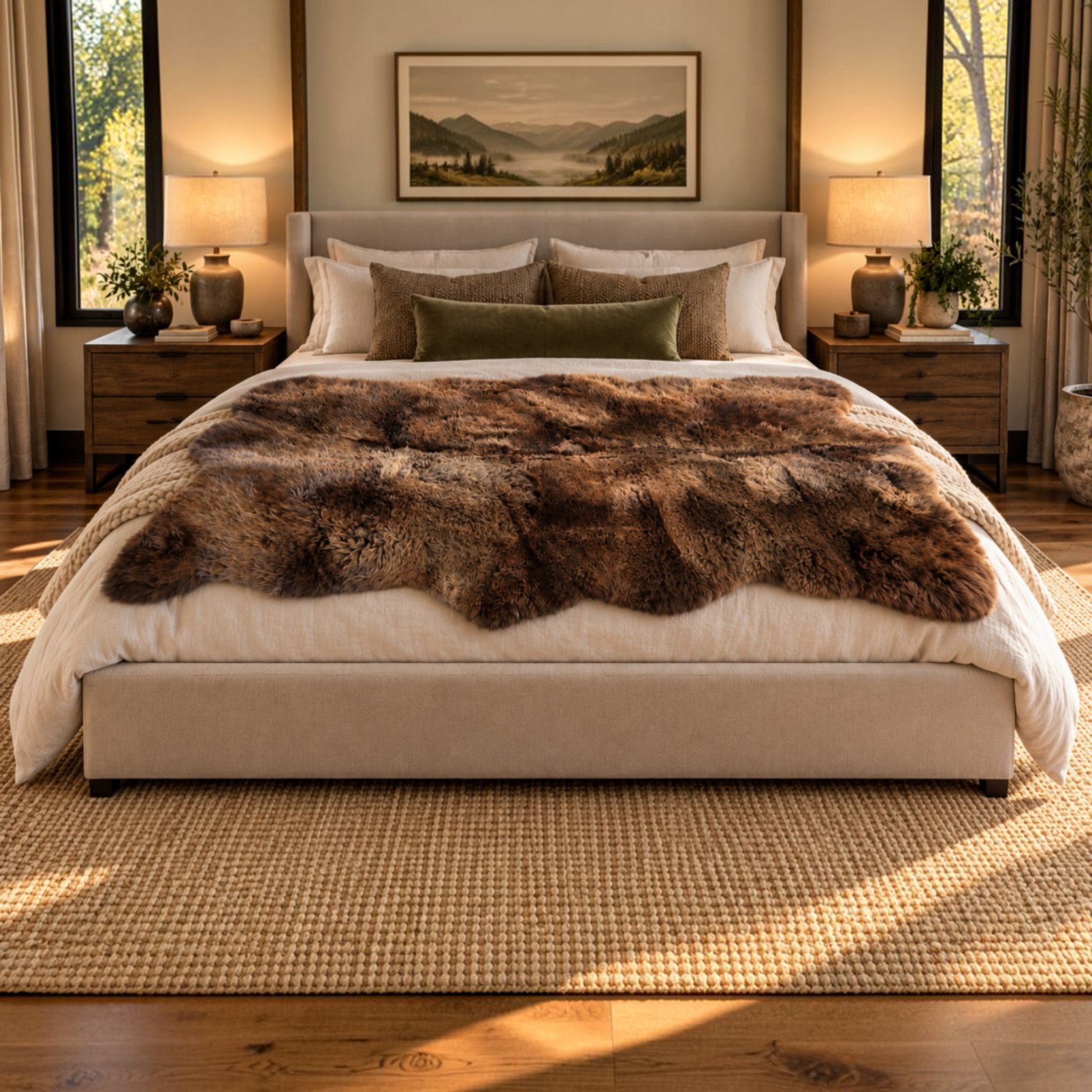 Premium Natural Brown British Rare-Breed Multi-Hide Sheepskin - Image 9